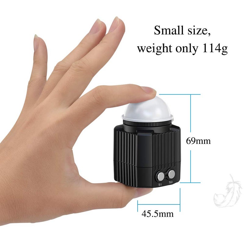 MEIKON Diving Video Light Waterproof 195ft/60M White Red Blue Mini Cube Led Camera Lights with Ball Head Cold Shoe Adapter Underwater Photography Lighting for Gopro Canon Nikon Sony Camera(SL-19) - Image 2